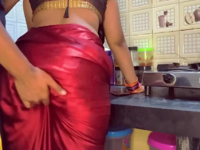 Indian hot StepMom got caught by stepson while cooking www xxx com