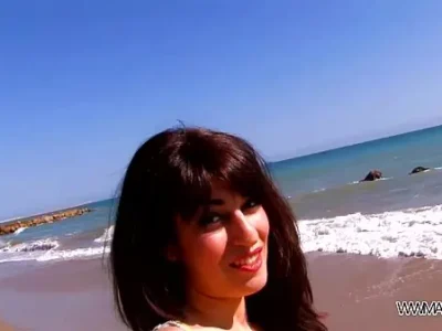 Squirted tattoo & pierced babe fucked on the beach