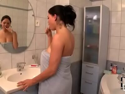 Stepsister with Big natural Tits gets fucked in the shower
